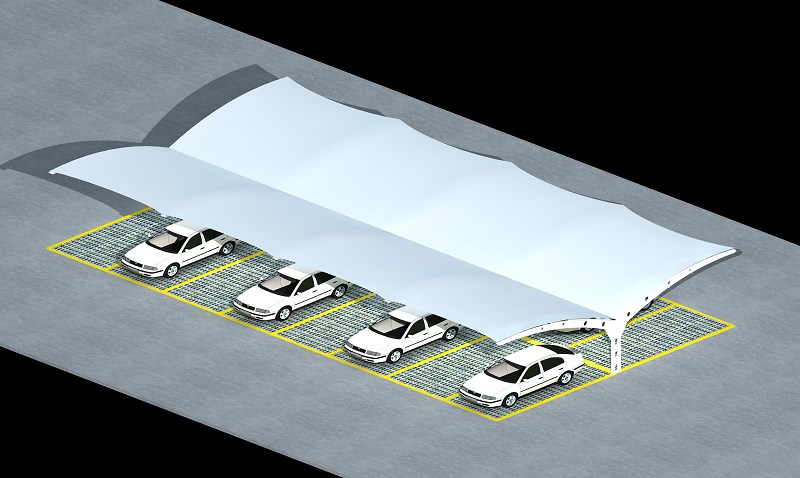 膜結構車棚 (15)